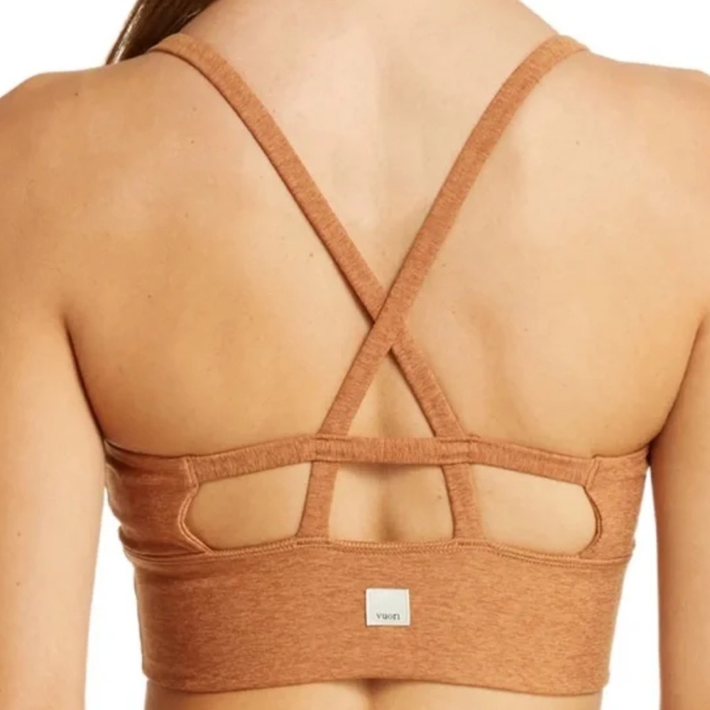 Vuori Rust Brown Strappy Sports Bra